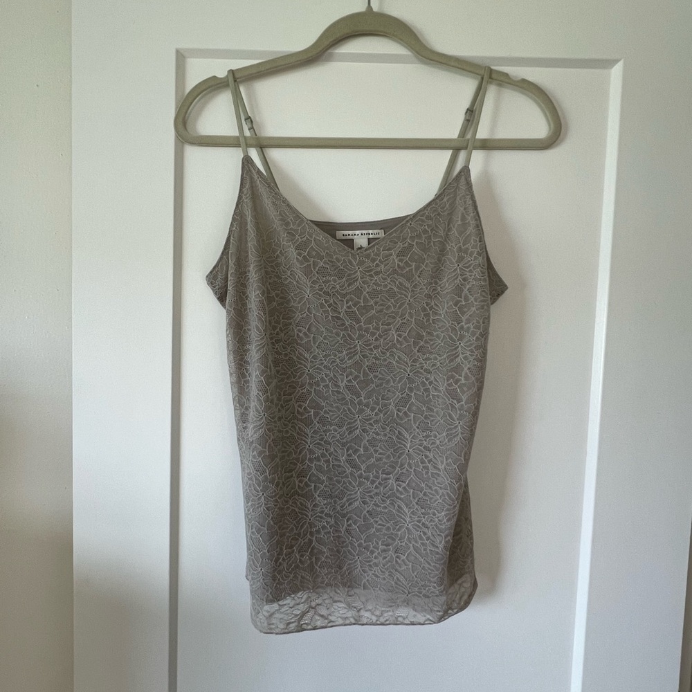 Banana Republic Gray Lace Cami Top